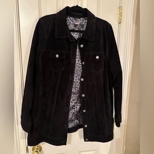 Dennis by Dennis Basso black suede jacket
